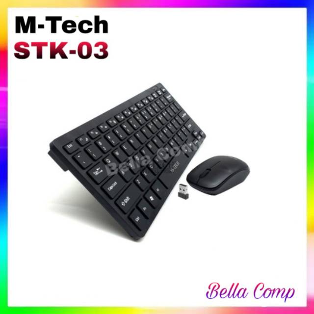 (Bayar ditempat/COD)Keybod key board Keyboard Wireless Mouse Wireless Mini M-Tech STK-03