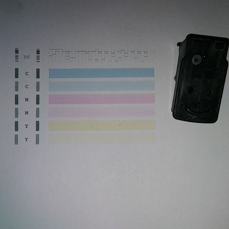 cartridge Canon 811 second sudah lobang bekas infus