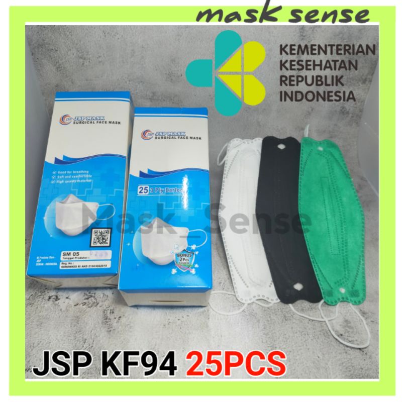 Masker KF94 Warna JSP Surgical Mask Medis - 1Box/ 25pcs