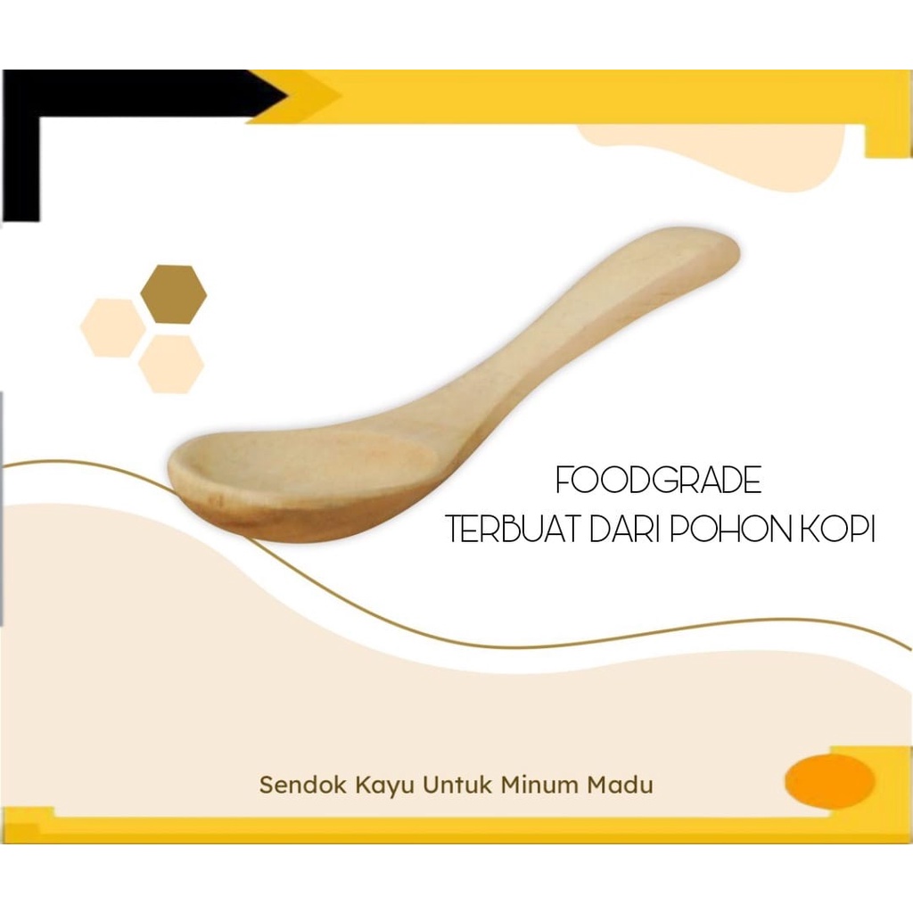 Sendok Madu Kayu Beeswax Organik FOODGRADE