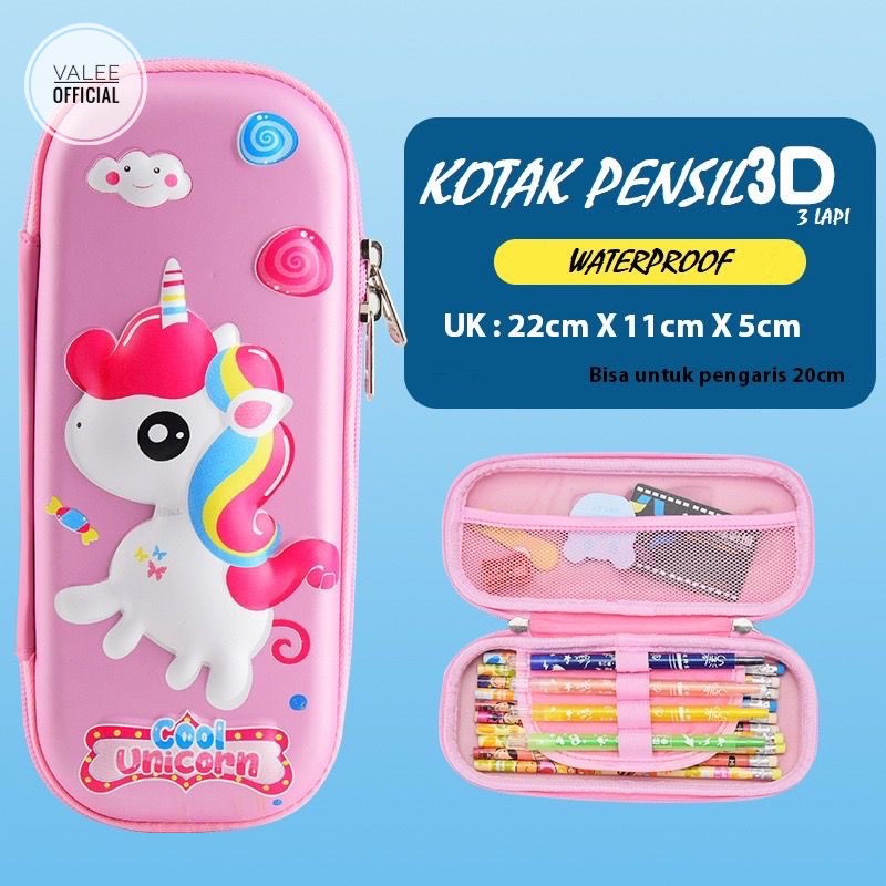 KOTAK PENSIL ANAK 3D TIMBUL KOTAK PENSIL AESTHETIC KOTAK PENSIL 3 DIMENSI KOTAK PENSIL ASTRONOT KOTAK PENSIL UNICORN  KOTAK PENSIL CANTIK