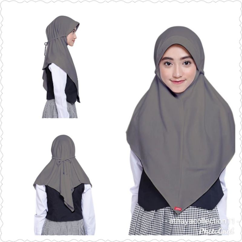 ZOYA BERGO KERUDUNG SEKOLAH CERIA HEIQ MINI MIDI MAXI PUTIH