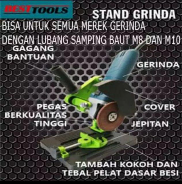 Stand Dudukan Gerinda Tangan  Angle Stand  Grinder Warna Hijau