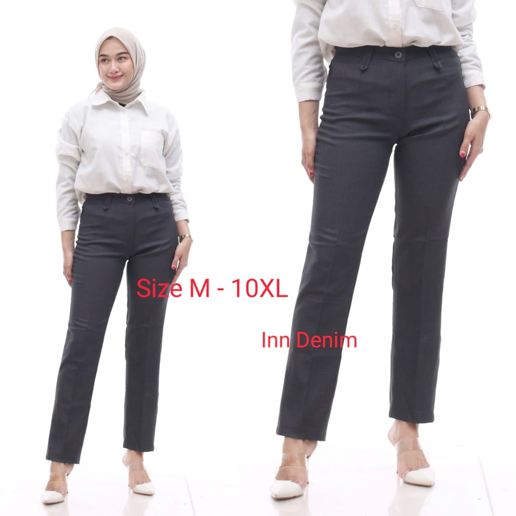 BIG SIZE Celana Kerja Semy Cutbray Bahan Import Premium Ready 10XL