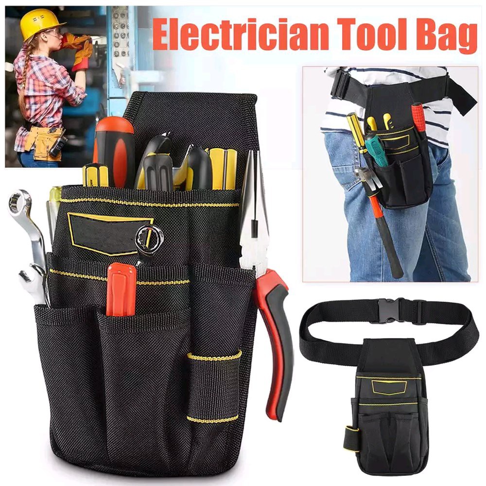 Electrician Tool Bag Tas Pinggang Perkakas Tas Menyimpan Alat Alat Bengkel Dan Bangunan Proyek