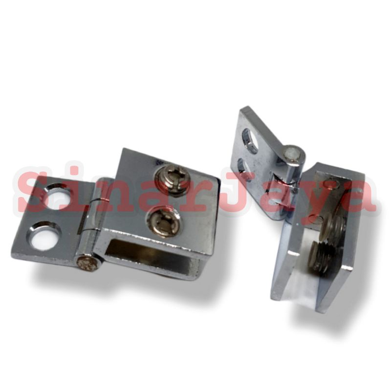 Premium (Mount) Engsel Jepit Kaca Kayu ke Kaca