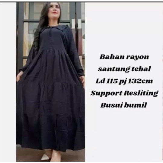 Gamis midi dress midi dress kerah midi termurah