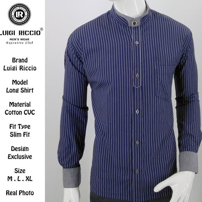 Kemeja Pria Koko Lengan Panjang Luigi Riccio 11