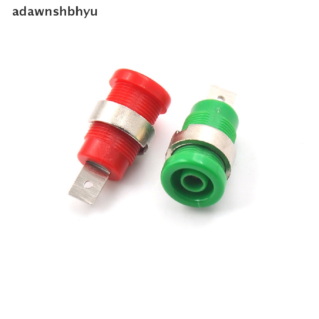 Adawnshbhyu 5Pcs 4mm Colokan Pisang Female Jack Socket Plug Wire Connector 5warna