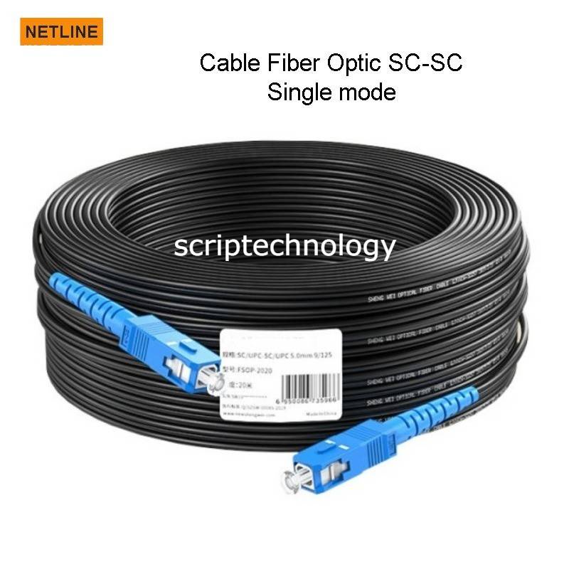 Drop Kabel Fiber Optic SC Single Mode 150m 150 Meter Outdoor Netline