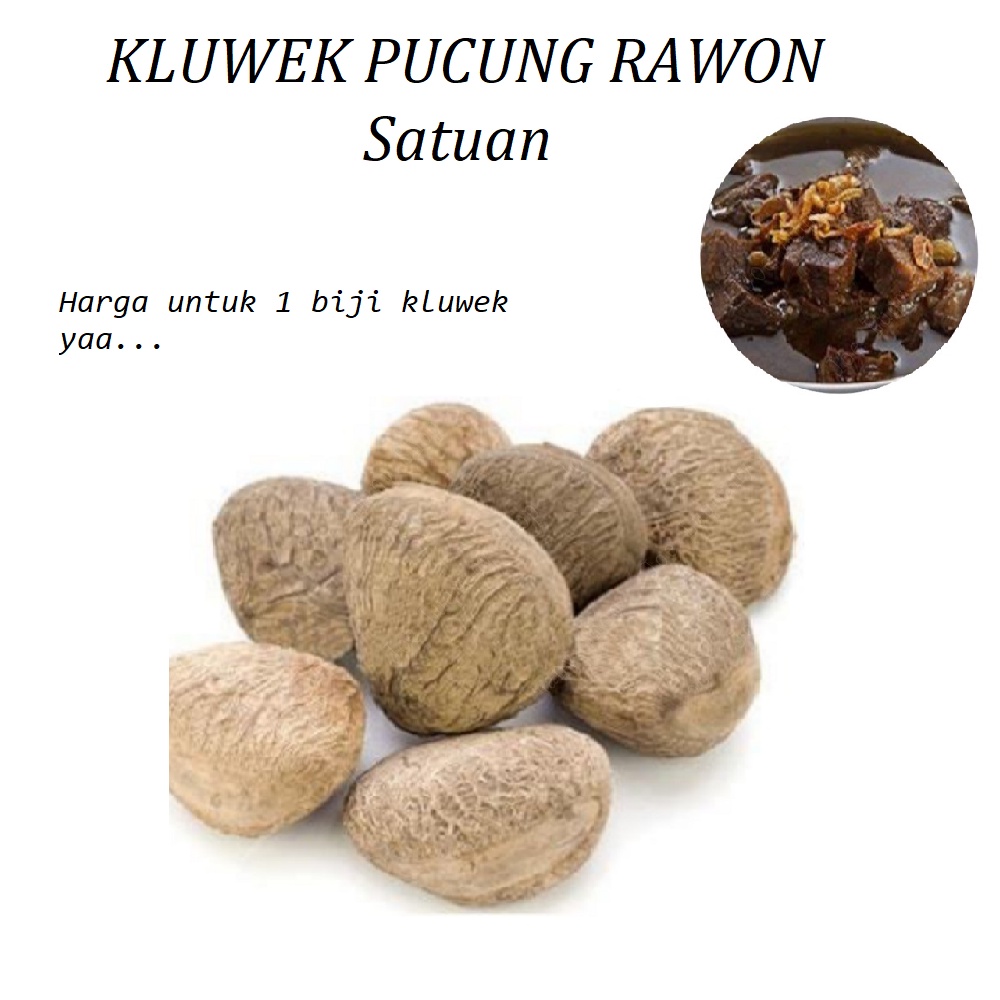 

Kluwek Pucung Klewek Kluwak Bumbu Rawon Brongkos per biji