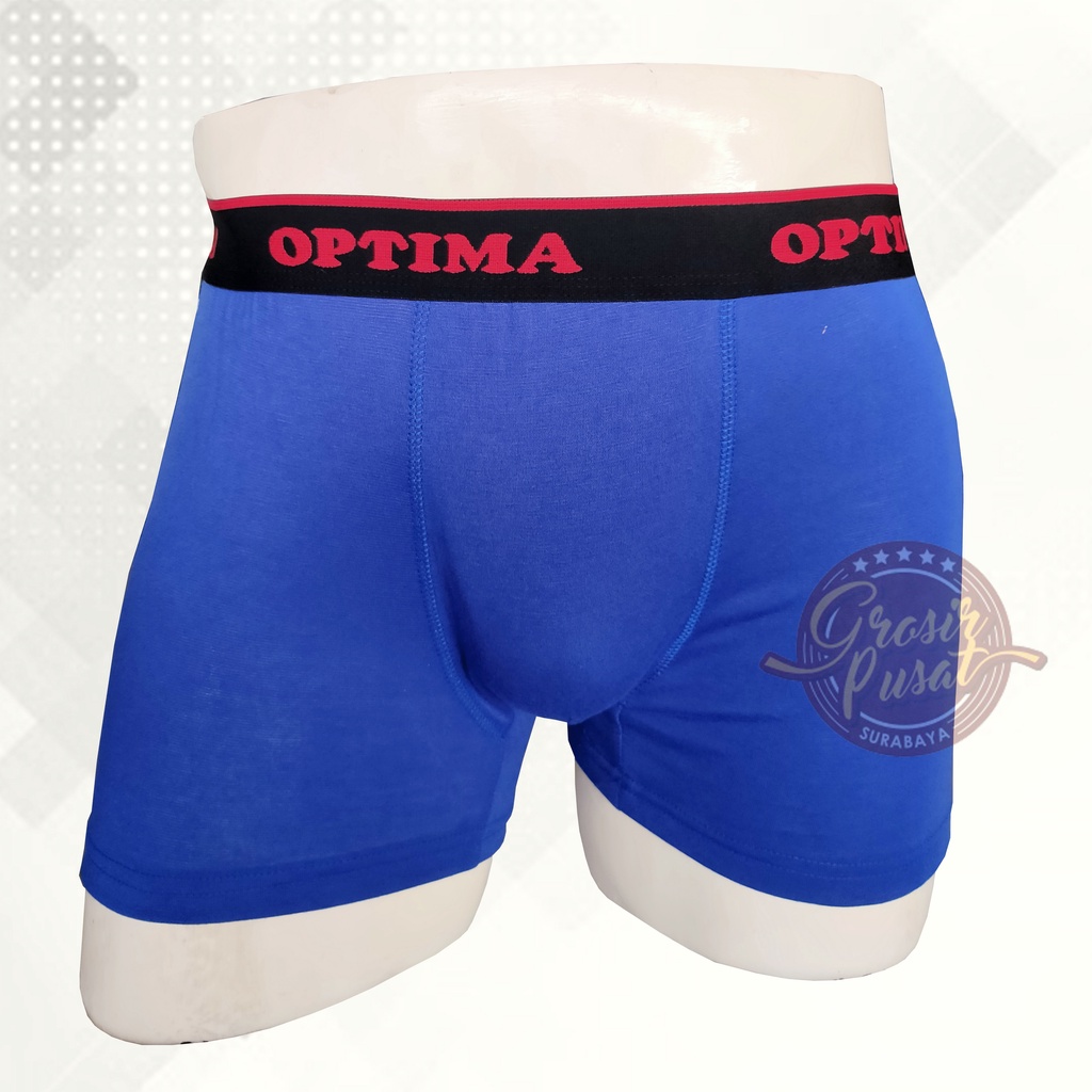 Celana Boxer Pria Celana Dalam Merk Optima Bahan Katun Elastis