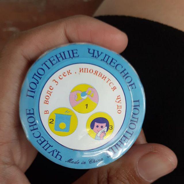 Handuk Darurat Murah Compressed Towel Magic Traveling / Handuk Mini Travel Lipat Gulung