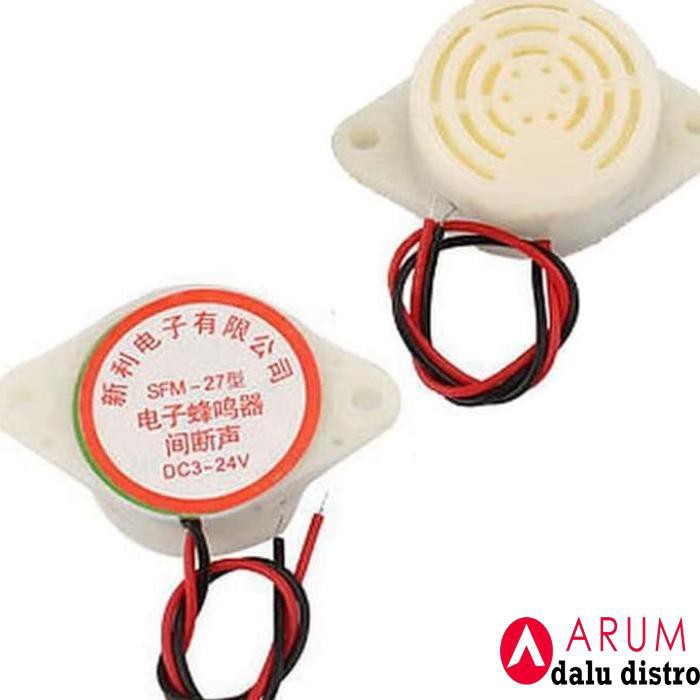 SFM-27 Buzzer Speaker Aktif DC 3V-24V 9V 12V Putus-putus intermittent Pcmelebik54 Ayo Beli