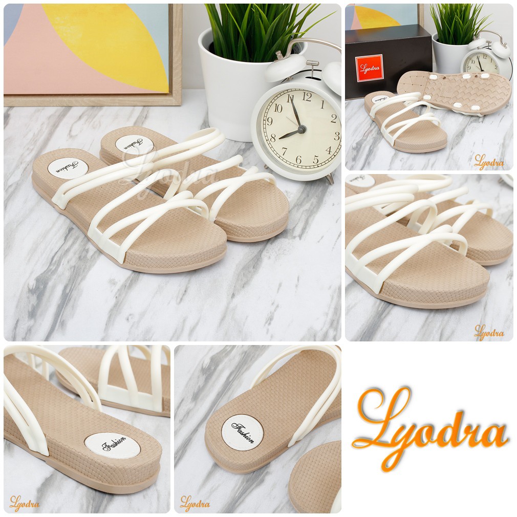 Lyodra Ximena Flip Flop Jelly Shoes Import LDR919 Real Pict TANPA KOTAK SEPATU