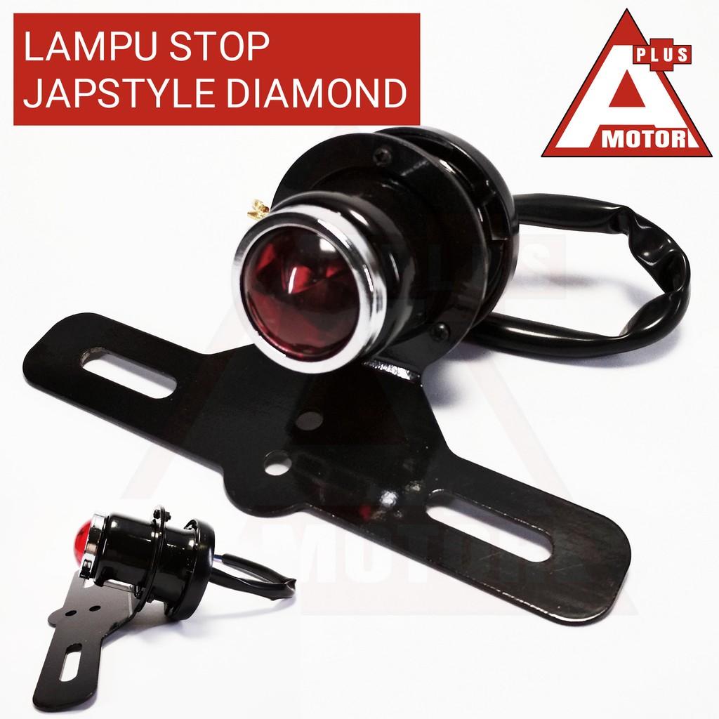 Lampu Stop Japstyle Diamond Stoplamp Cb Custom Model Tabung Klasik