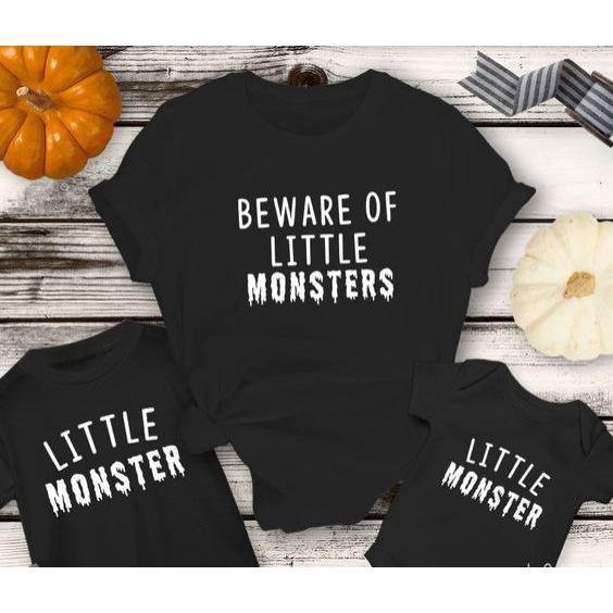 MYSTIQUE.ID-BAJU KAOS FAMILY LITTLE MONSTER T-SHIRT LUCU DAN AESTHETIC