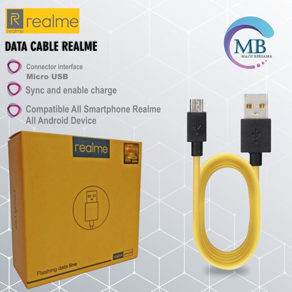 Kabel cable Data Realme VOOC  C1 C2 C3 C5 Realme 2 2PRO 3 5 5i 5PRO 6 6i Pro MICRO USB FAST ORIGINAL MB1907