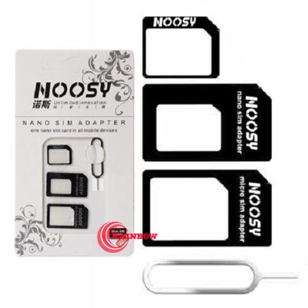 Noosy Sim Adaptor / Adapter 3in1 + Pin / Ejecter /Adapter Sim Noosy murah - warna ACAK/RANDOM