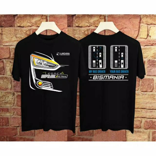 Fourfashion Kaos Pria Kaos Distro SR2 LAKSANA BISMANIA Black FN174