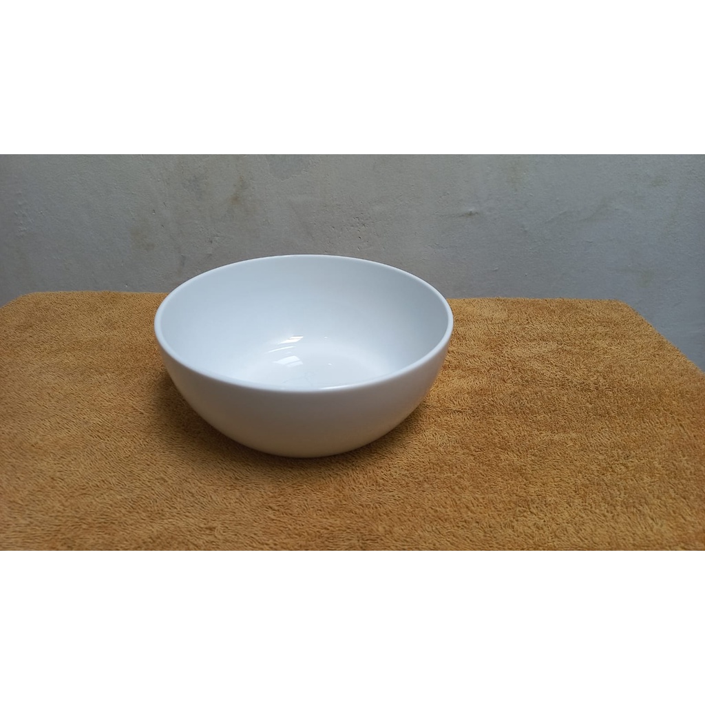 Jual Indokeramik Mangkok Keramik Porcelain Putih Polos Tahan Microwave Mangkok Ramen Keramik 7217