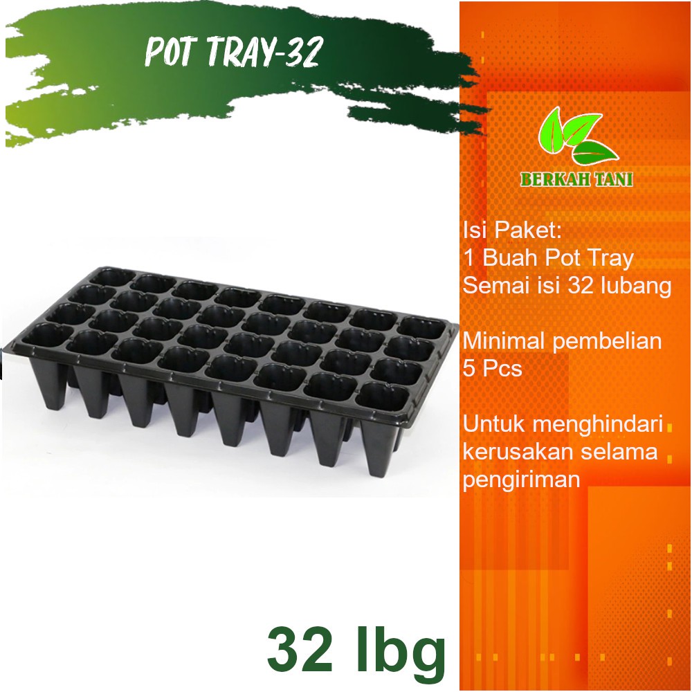 Tray Semai Pot Tray 32 lubang  Bahan Tebal
