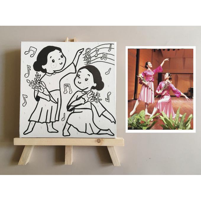 

custom cute portrait/ paint by number / art set