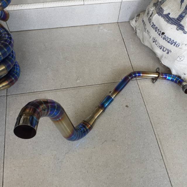 LEHER KNALPOT KIDAL COBRA UNTUK VIXION FULL STANLIS, FULL CACING