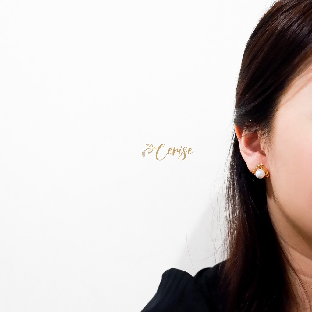 Fayoline Earrings | Anting jepit korea tanpa tindik emas mutiara cantik aksesoris wanita
