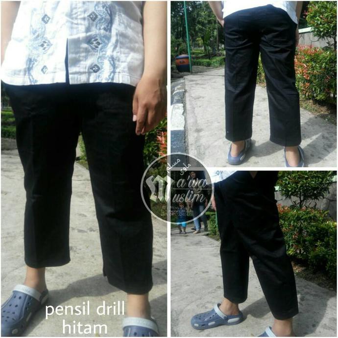

Sirwal Pensil Drill Hitam