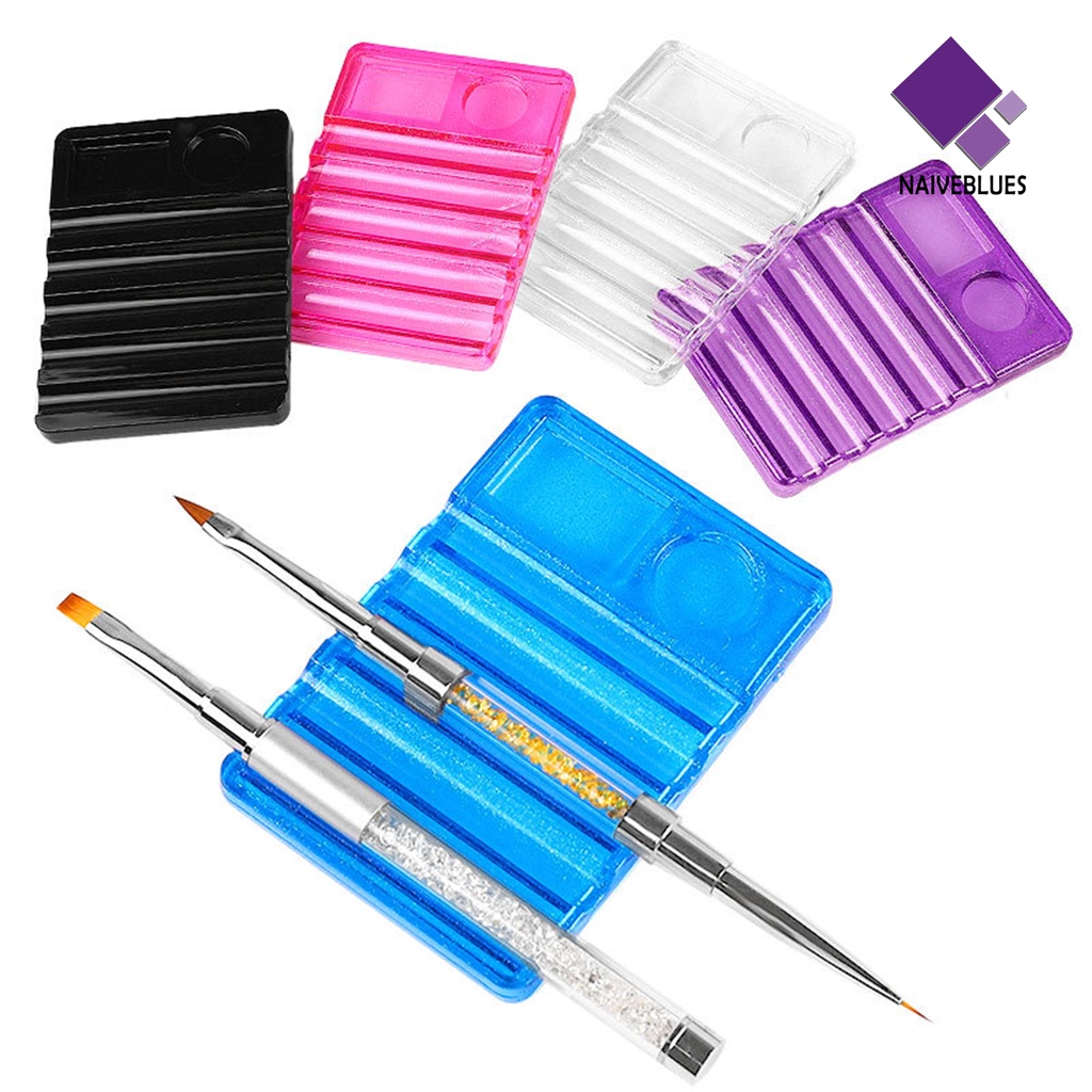 Naiveblue &gt; Holder Kuas Nail Art / Manicure DIY 7 Slot Untuk Wanita