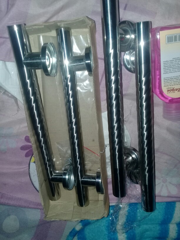 Handle Pintu Kupu Tarung Minimalis Door Pull Stainless 25 Cm Bulat Ulir Gagang Pintu Tarikan Pintu