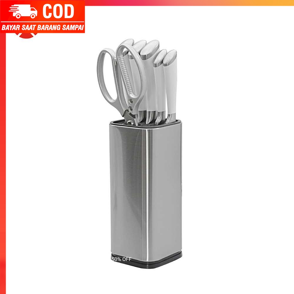 (100% BARANG ORI) KNIFEZER Tempat Pisau Dapur Stand Knife Holder Stainless Steel SUS430