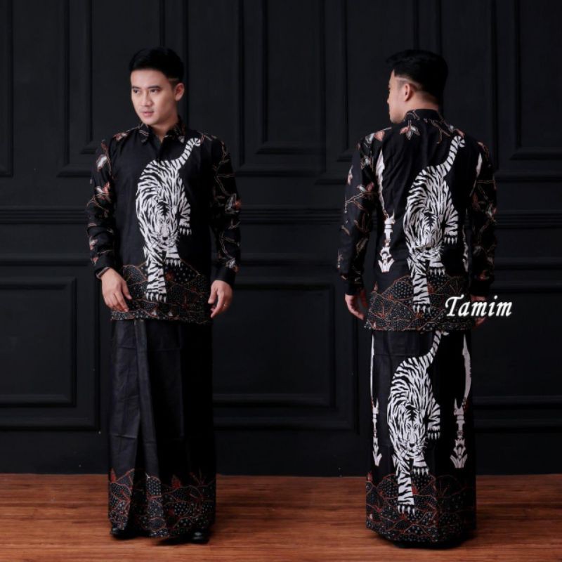 SETELAN SARUNG KEMEJA MACAN MOJANG || SARUNG BATIK || KEMEJA BATIK