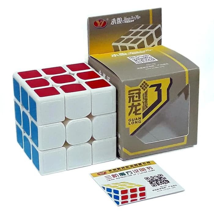 Rubik 3x3 YongJun Guanlong White Base - Rubik 3x3 murah