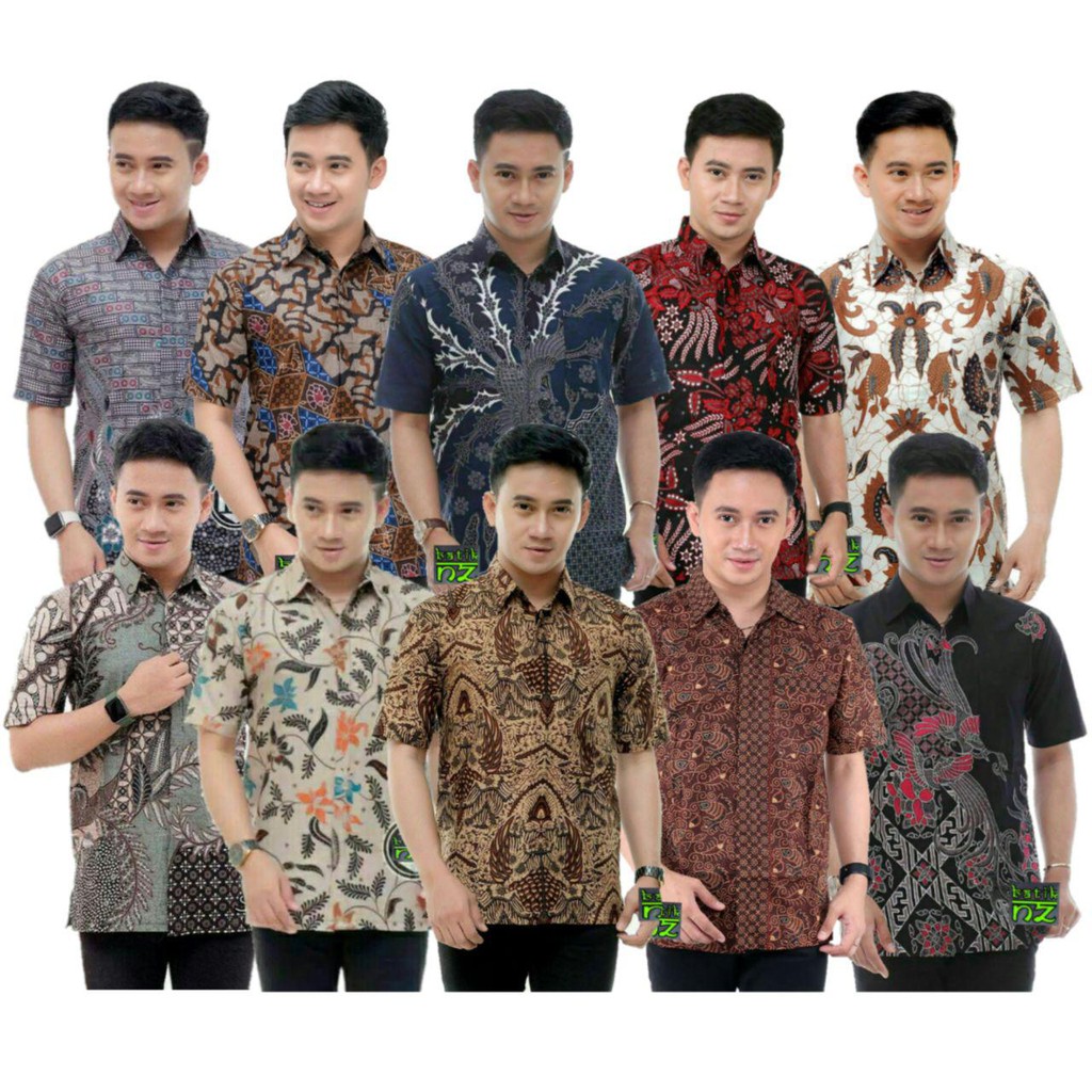 Best Seller Hem Batik Pria Lengan Pendek - Batik Pria Motif New - Batik Pekalongan omDZyaToZ8KrD