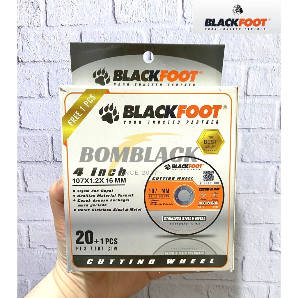 BLACKFOOT Mata Gerinda 4 inch Potong Batu Gurinda Besi Cutting Wheel