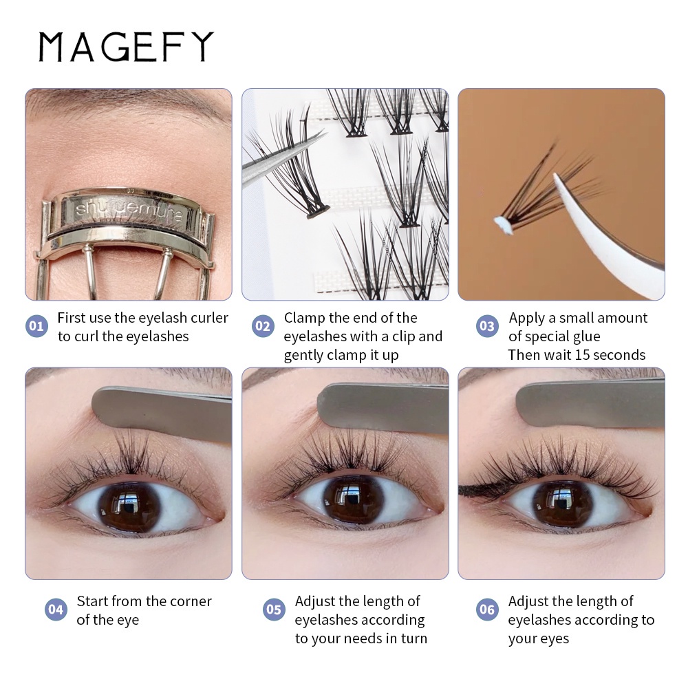 MAGEFY Bulu Mata Tanam Eyelash Extension Natural Knot Free Eye Lashes Bulu Mata Ekstensi Alami 80003