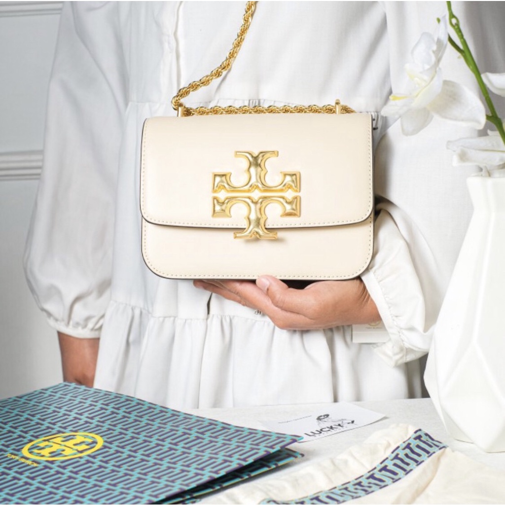 Tory Burch Small Eleanor Crossbody Bag In White - ORIGINAL 100%