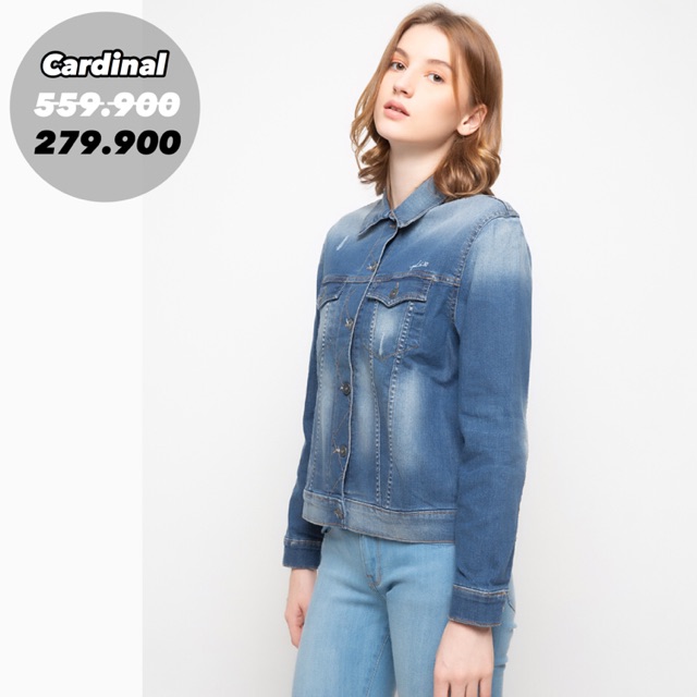 Cardinal Girl Jaket Jeans Wanita Biru
