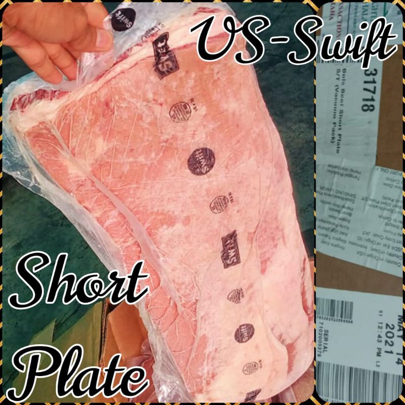 

US SHORTPLATE SWIFT BAHAN DAGING SAPI BEEF SLICE UTUH GELONDONGAN 36 KG