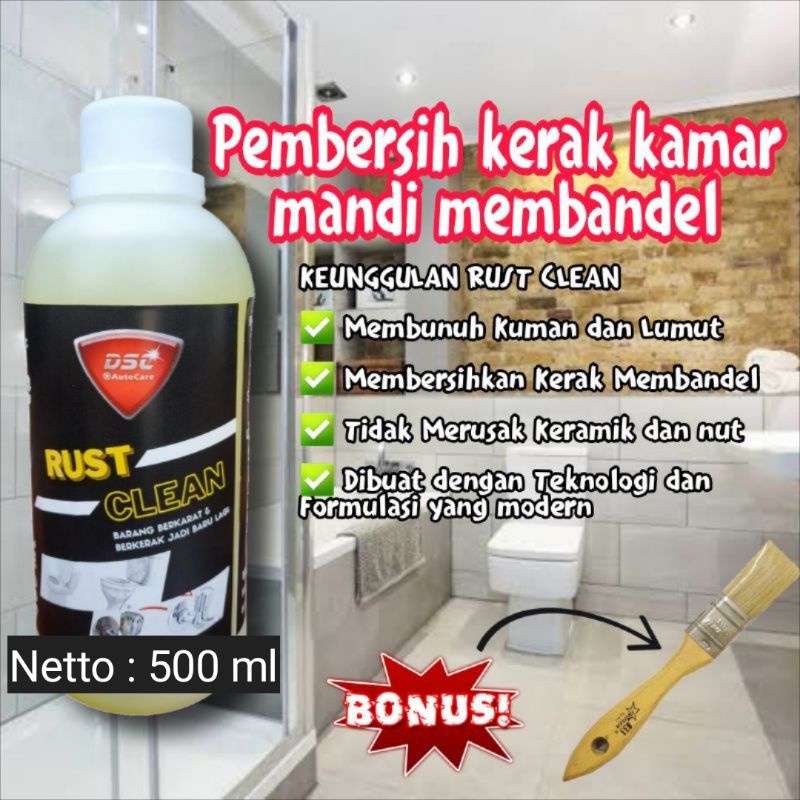 Pembersih kerak kamar mandi / toilet / kaca / stainless / porcelin / Rust Cleaner ukuran 500 ml beli 1 gratis 1