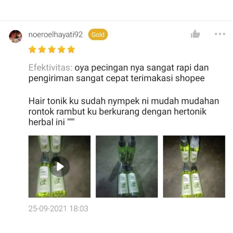 HAIR TONIC HERBAL [BPOM] |MENGATASI RAMBUT RONTOK| MENGHILANGKAN KETOMBE|RAMBUT HALUS LEMBUT WANGI