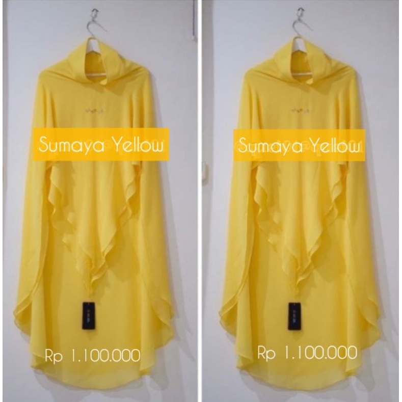 SOLD Khimar polos Sisesa Sumaya yellow