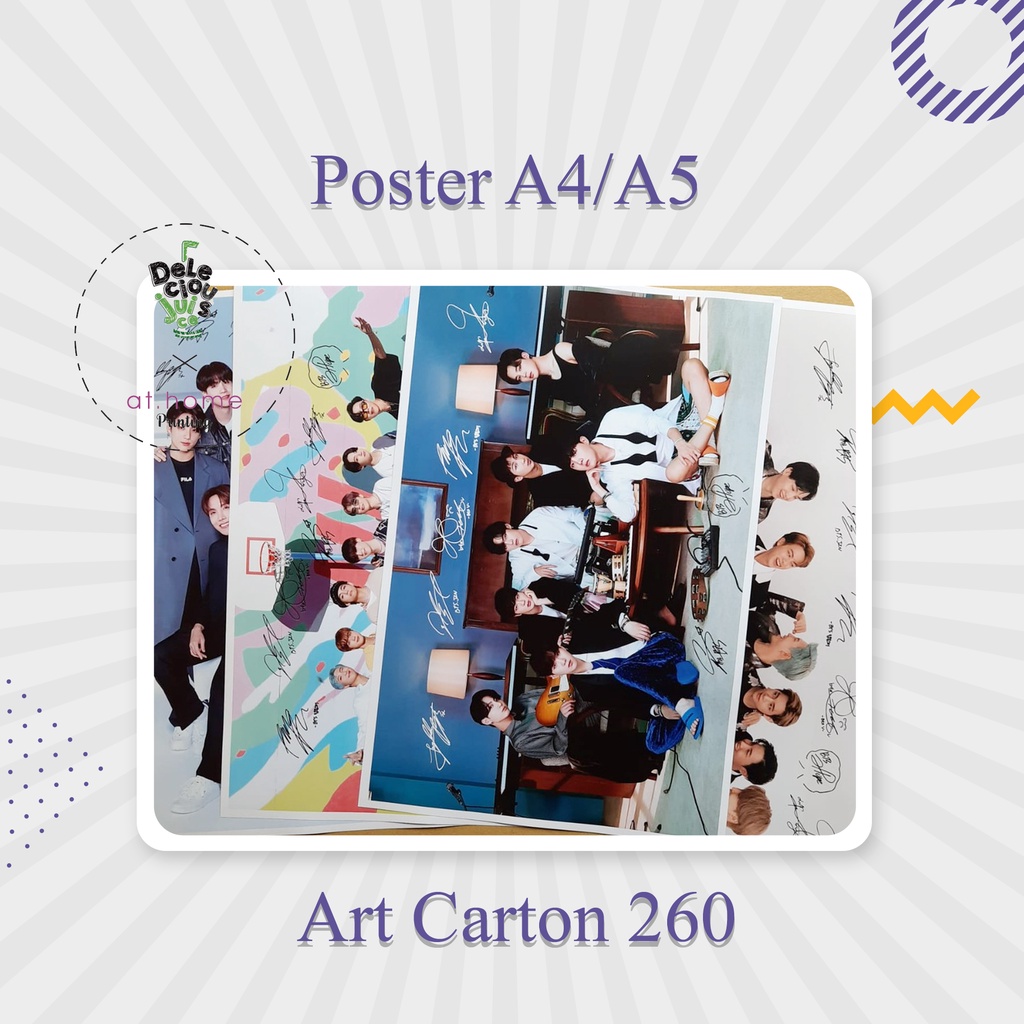 Poster FREEBIES Kpop ukuran A4/A5 tebal BTS BLACKPINK EXO NCT