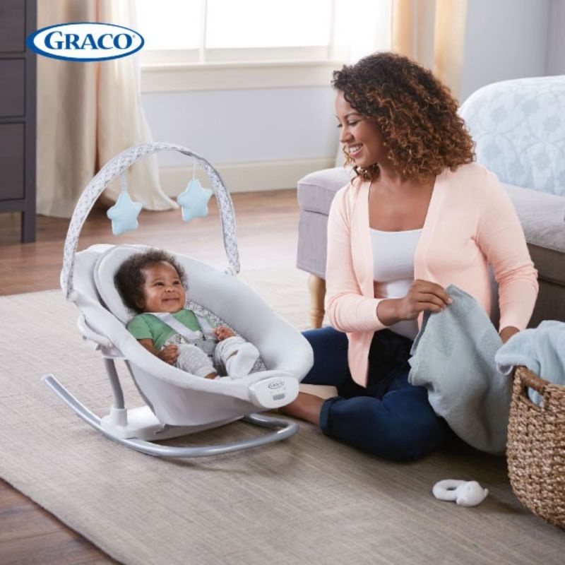 Ayunan Bayi Otomatis Graco Duet Sway Swing With Portable Rocker