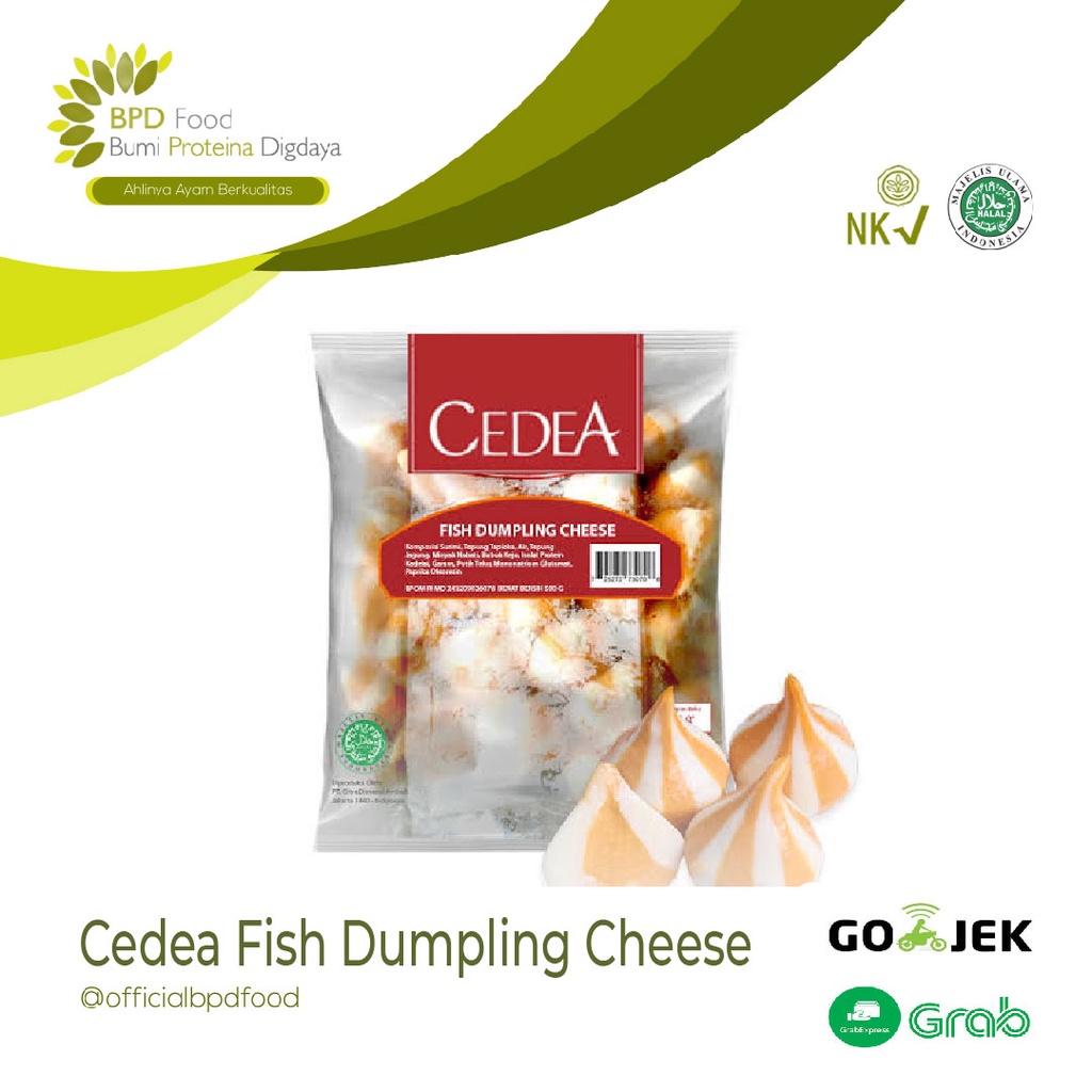 

CEDEA FISH DUMPLING CHEESE 500GR - IKAN KEJU - FROZEN FOOD - HALAL