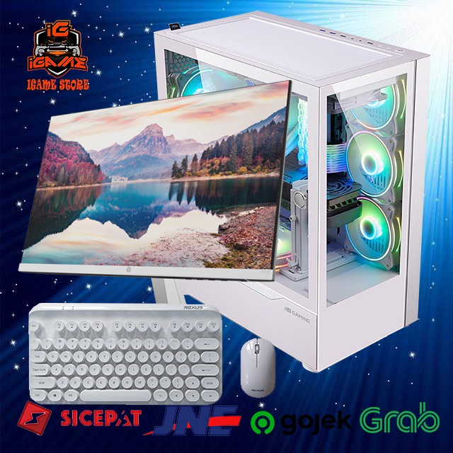 PC GAMING LENGKAP MONITOR 24 CORE i7 12700F/RTX 3060 Ti/16GB TOP