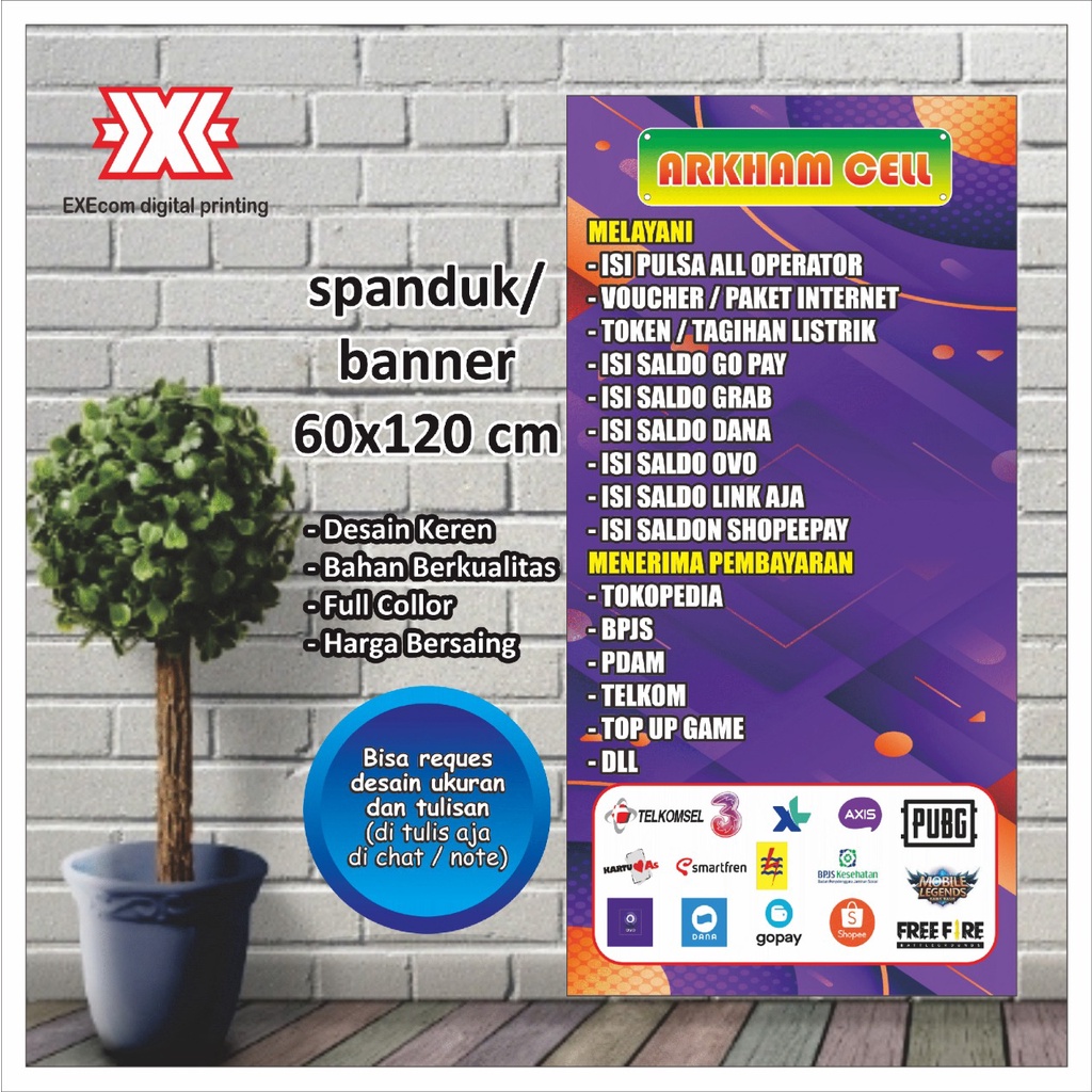 Jual Spanduk Banner Konter Minimalis Shopee Indonesia