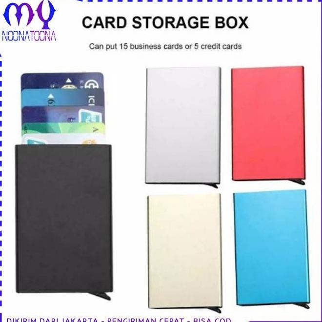 

Dompet Kartu Otomatis Auto Pop Up RFID Blocking Card Storage Box